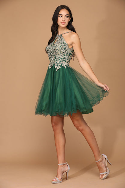 Short Homecoming Halter Prom Dress