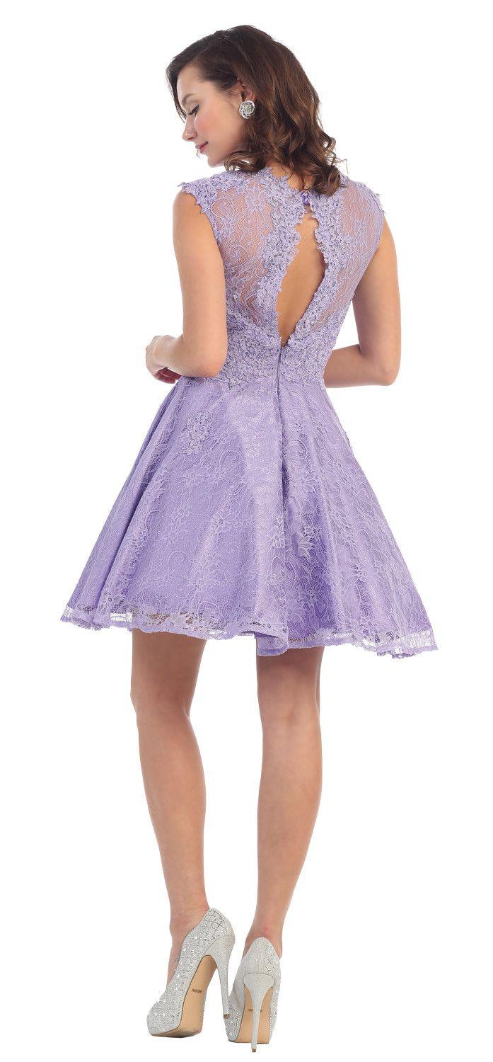 Short Homecoming Prom Cocktail Dress - The Dress Outlet May Queen