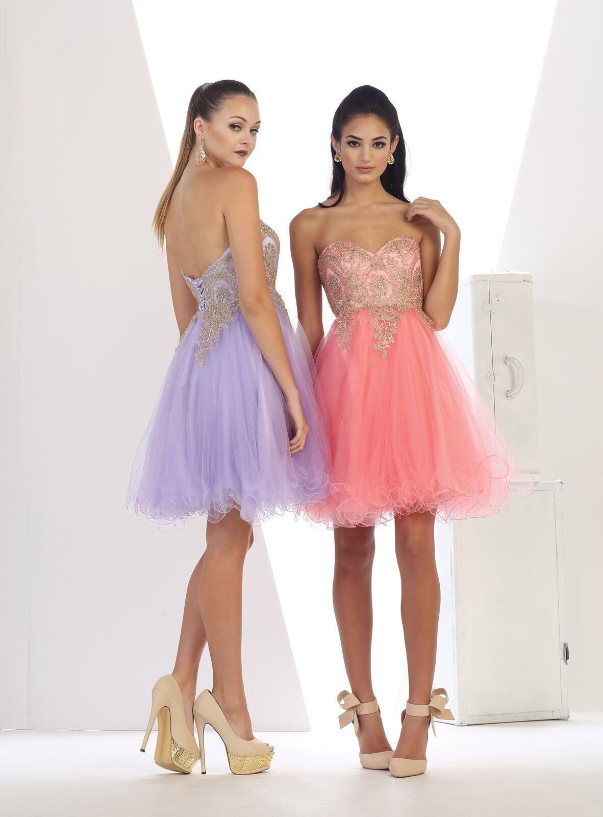 Short Homecoming Prom Dress Cocktail - The Dress Outlet May Queen