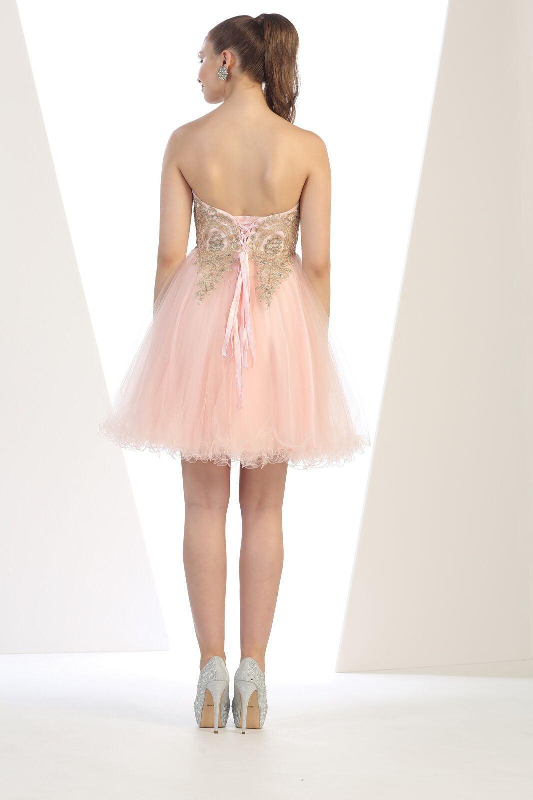 Short Homecoming Prom Dress Cocktail - The Dress Outlet May Queen