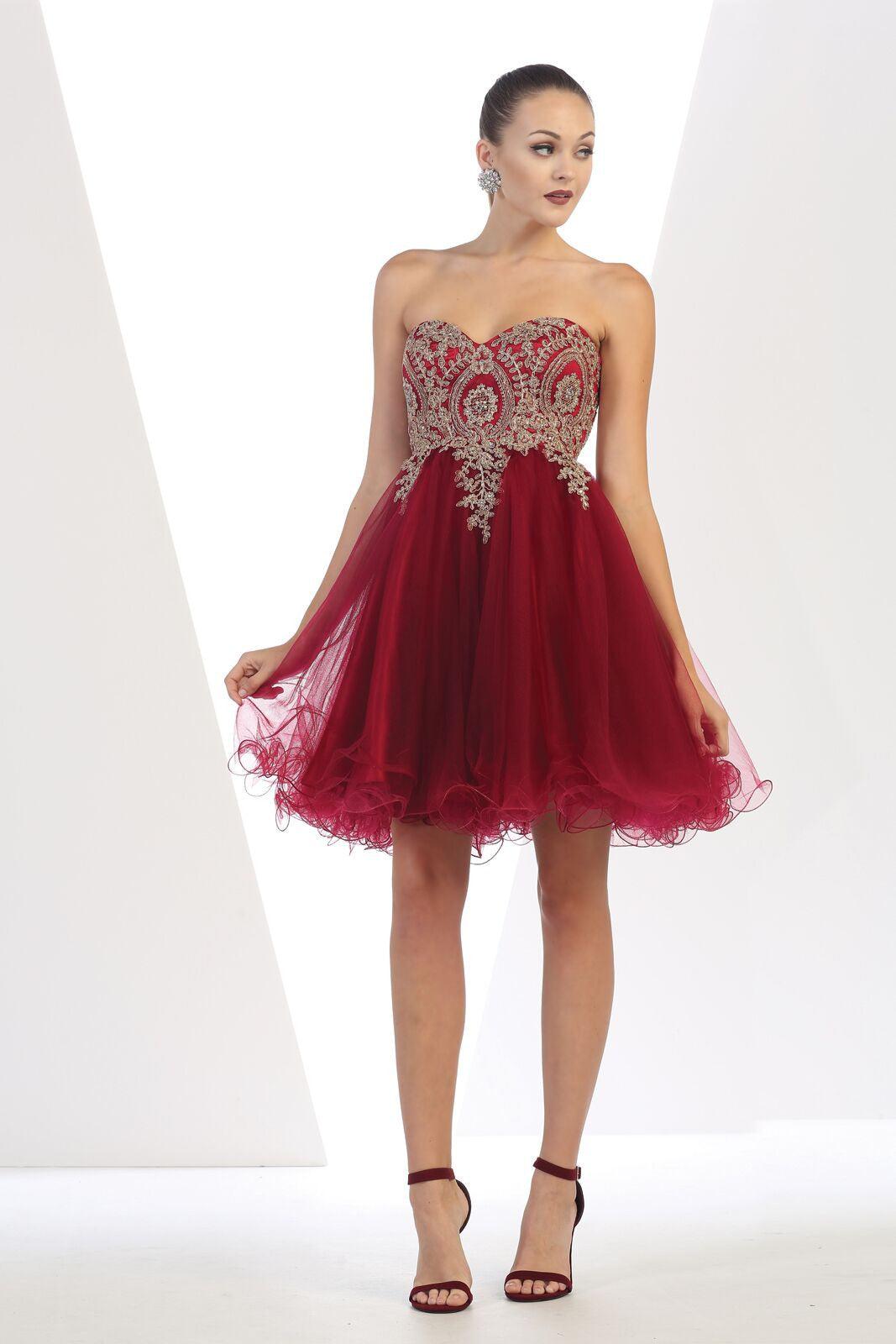 Short Homecoming Prom Dress Cocktail - The Dress Outlet May Queen