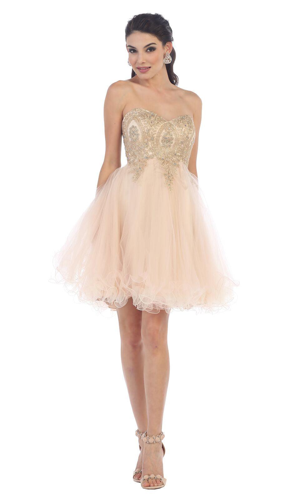 Short Homecoming Prom Dress Cocktail - The Dress Outlet May Queen