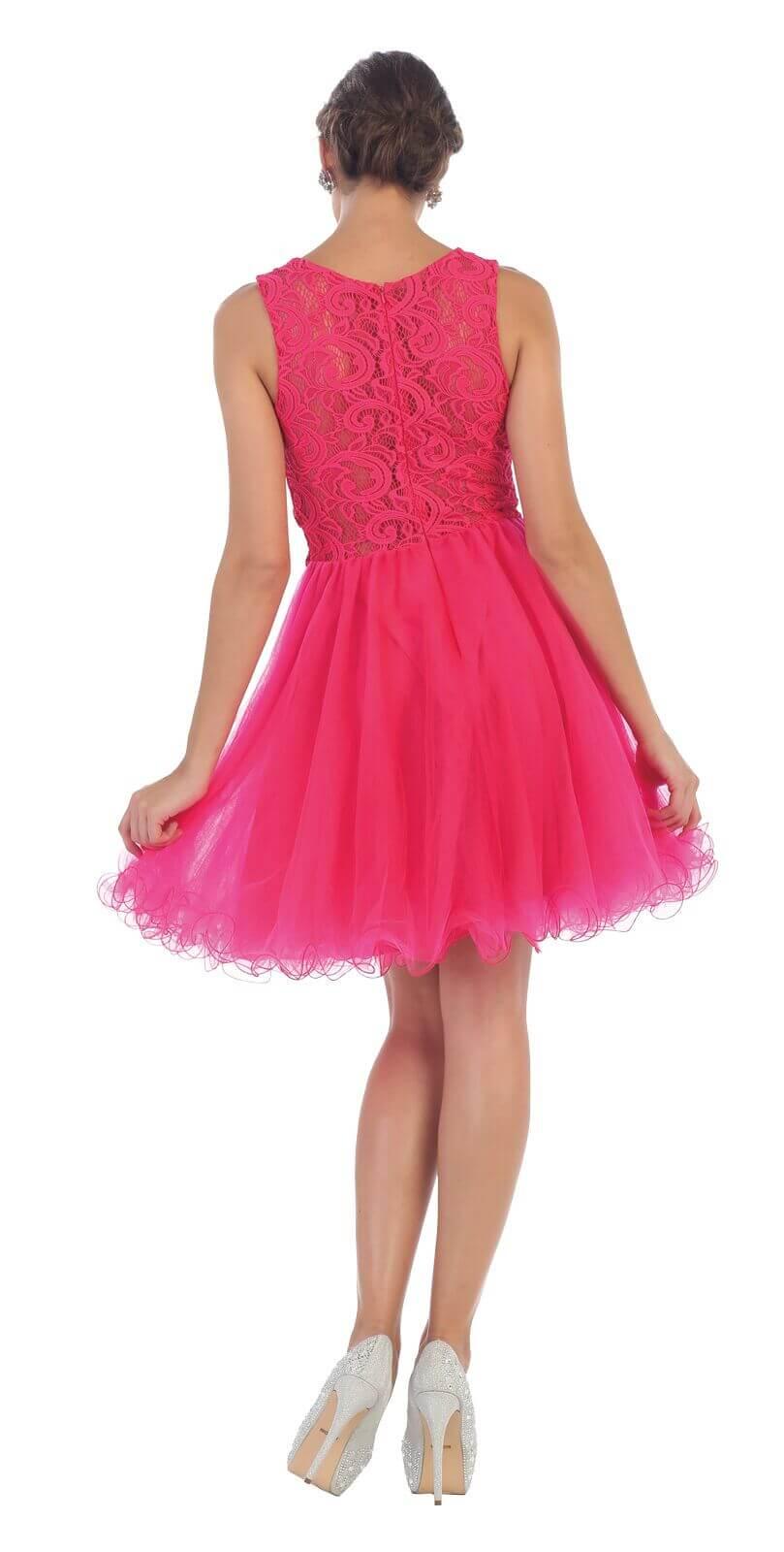 Short Homecoming Prom Plus Size Cocktail Dress - The Dress Outlet May Queen