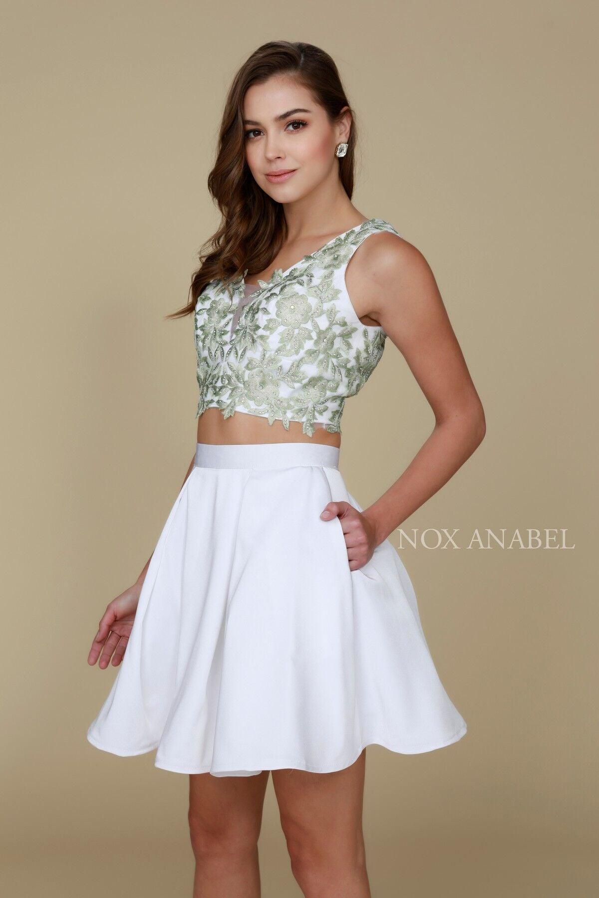 Short Homecoming Two Piece Set Prom Dress - The Dress Outlet Nox Anabel