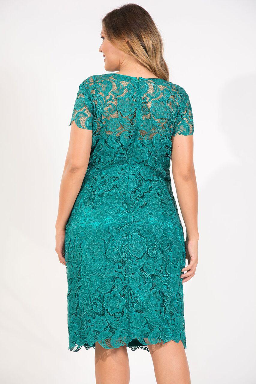 Short Lace Mother of Bride Dress - The Dress Outlet May Queen