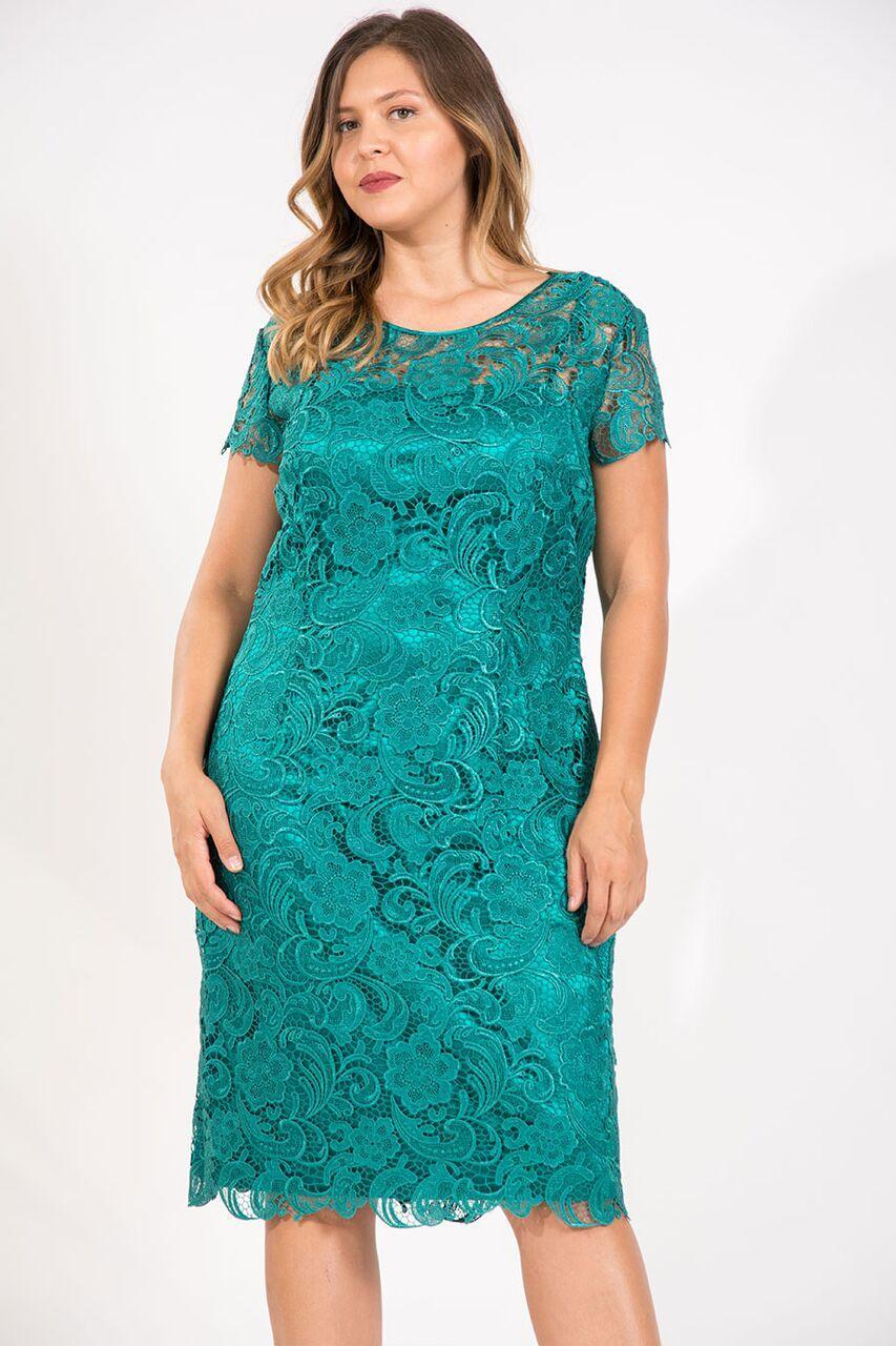 Short Lace Mother of Bride Dress - The Dress Outlet May Queen