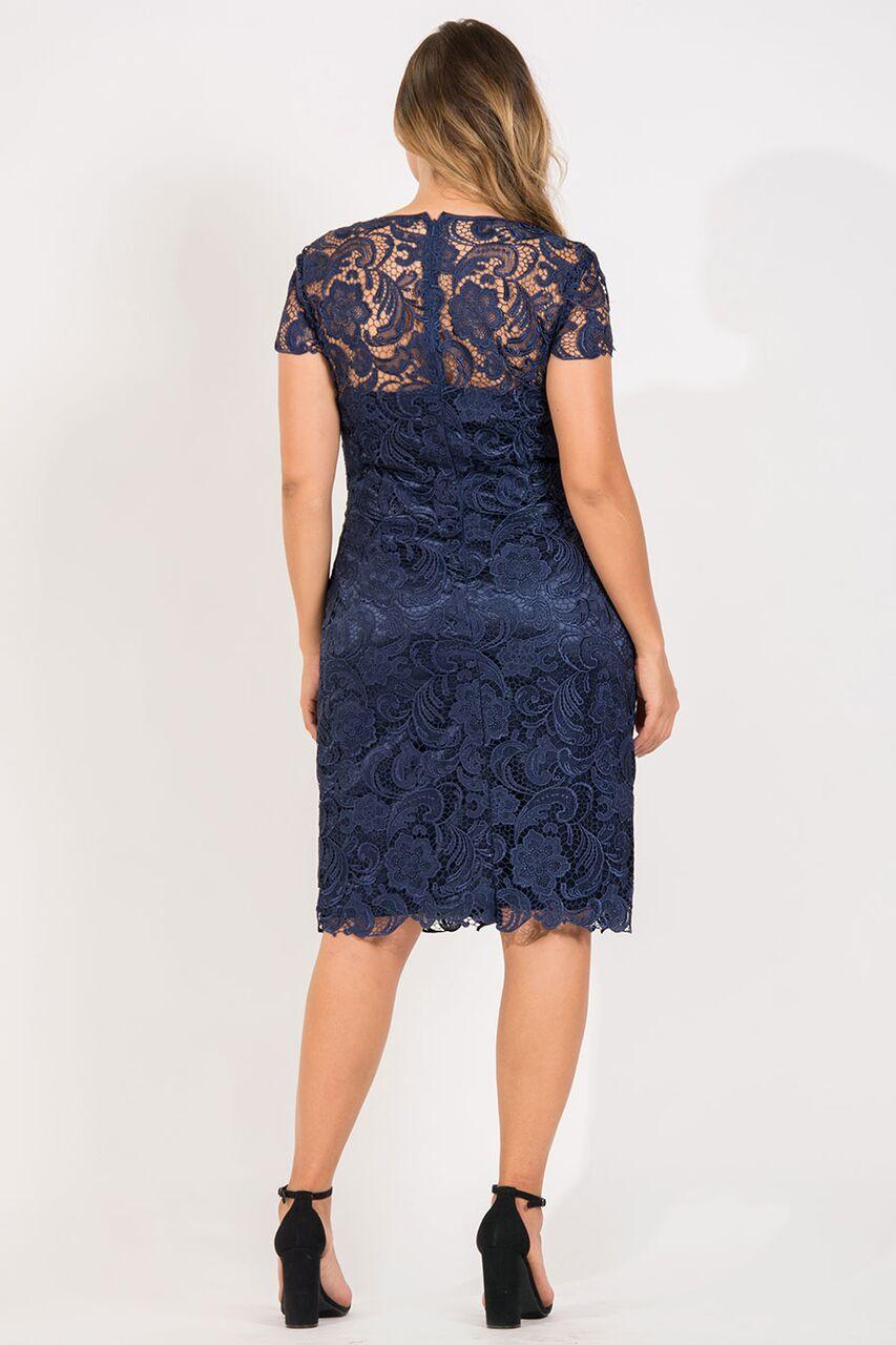 Short Lace Mother of Bride Dress - The Dress Outlet May Queen