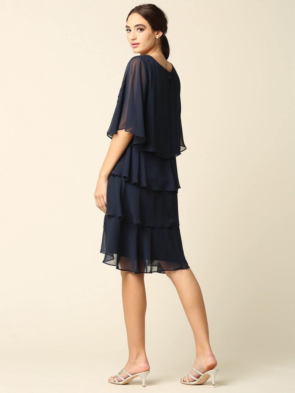 Short Mother of the Bride Chiffon Cocktail Dress