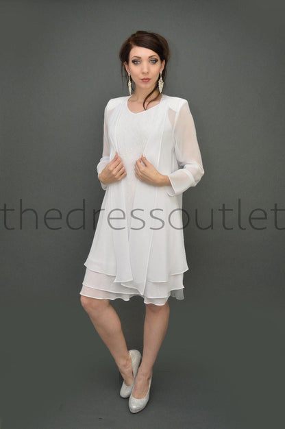 Short Mother of the Bride Formal Dress - The Dress Outlet Sally