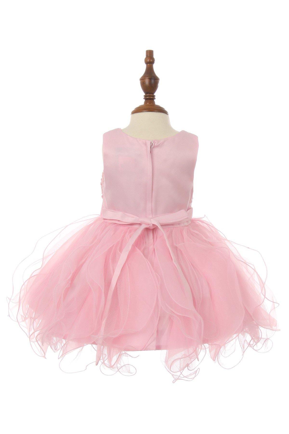 Short Party Sequin and Organza Flower Girls Dress - The Dress Outlet Cinderella Couture
