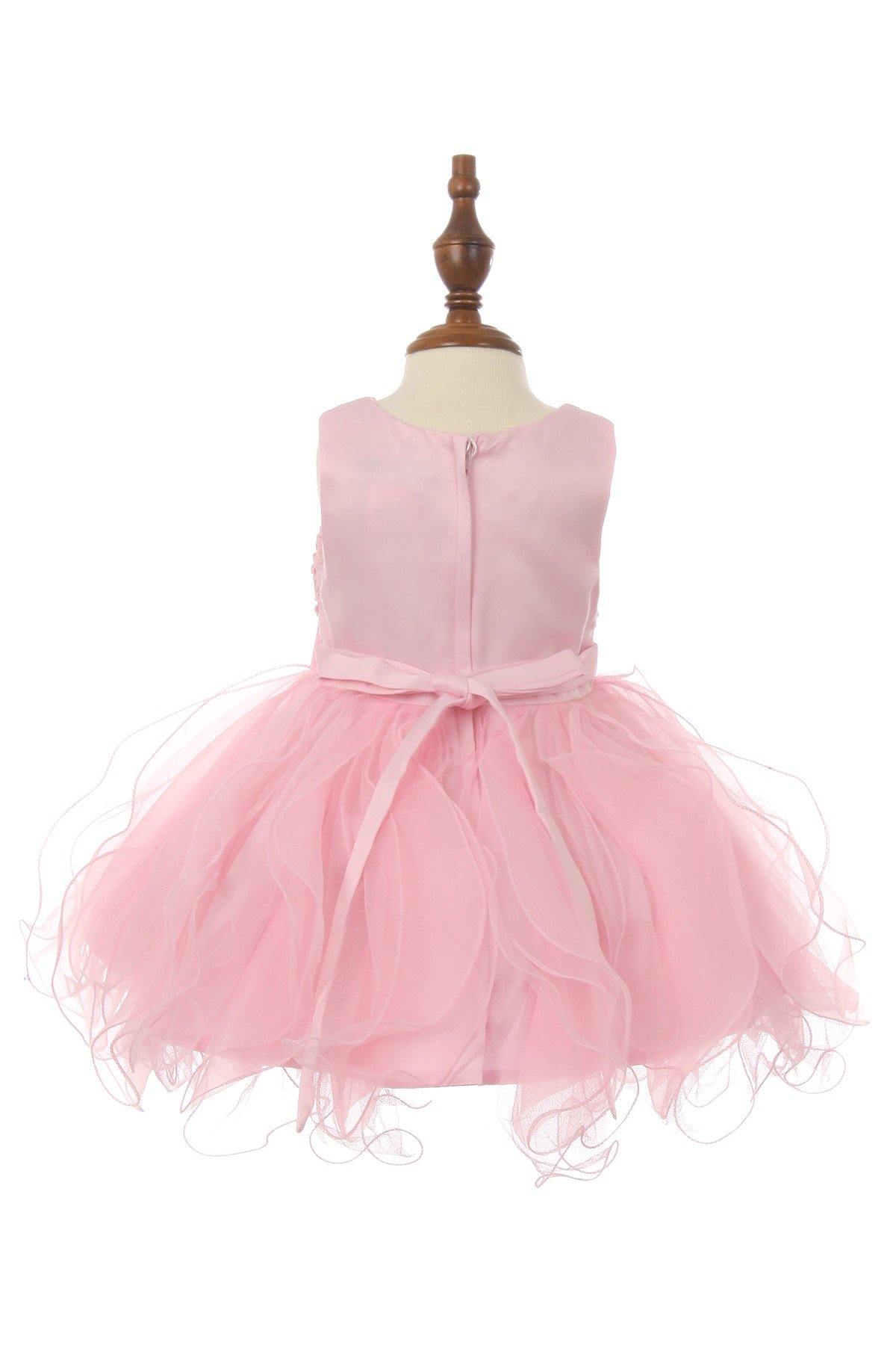 Short Party Sequin and Organza Flower Girls Dress