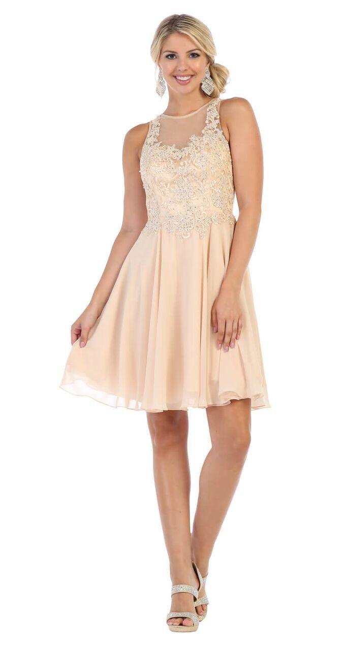 Short Plus Size Homecoming Prom Dress - The Dress Outlet May Queen