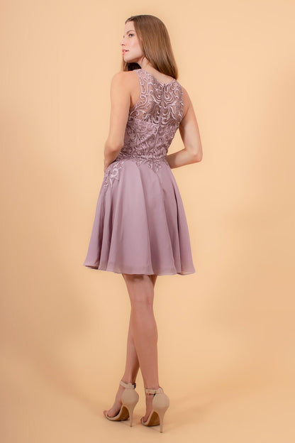 Short Prom Chiffon Dress Formal - The Dress Outlet Elizabeth K