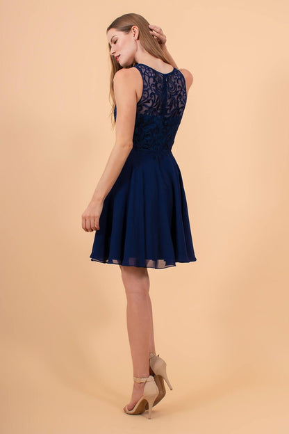 Short Prom Chiffon Dress Formal - The Dress Outlet Elizabeth K