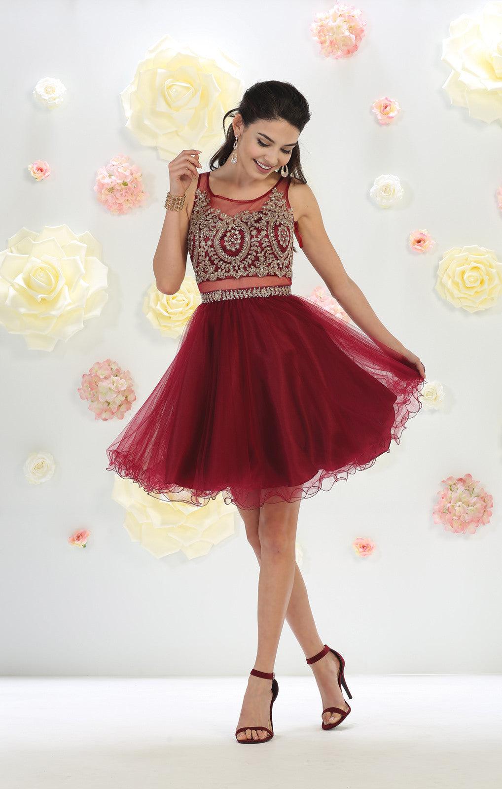 Short Prom Dress Homecoming - The Dress Outlet May Queen