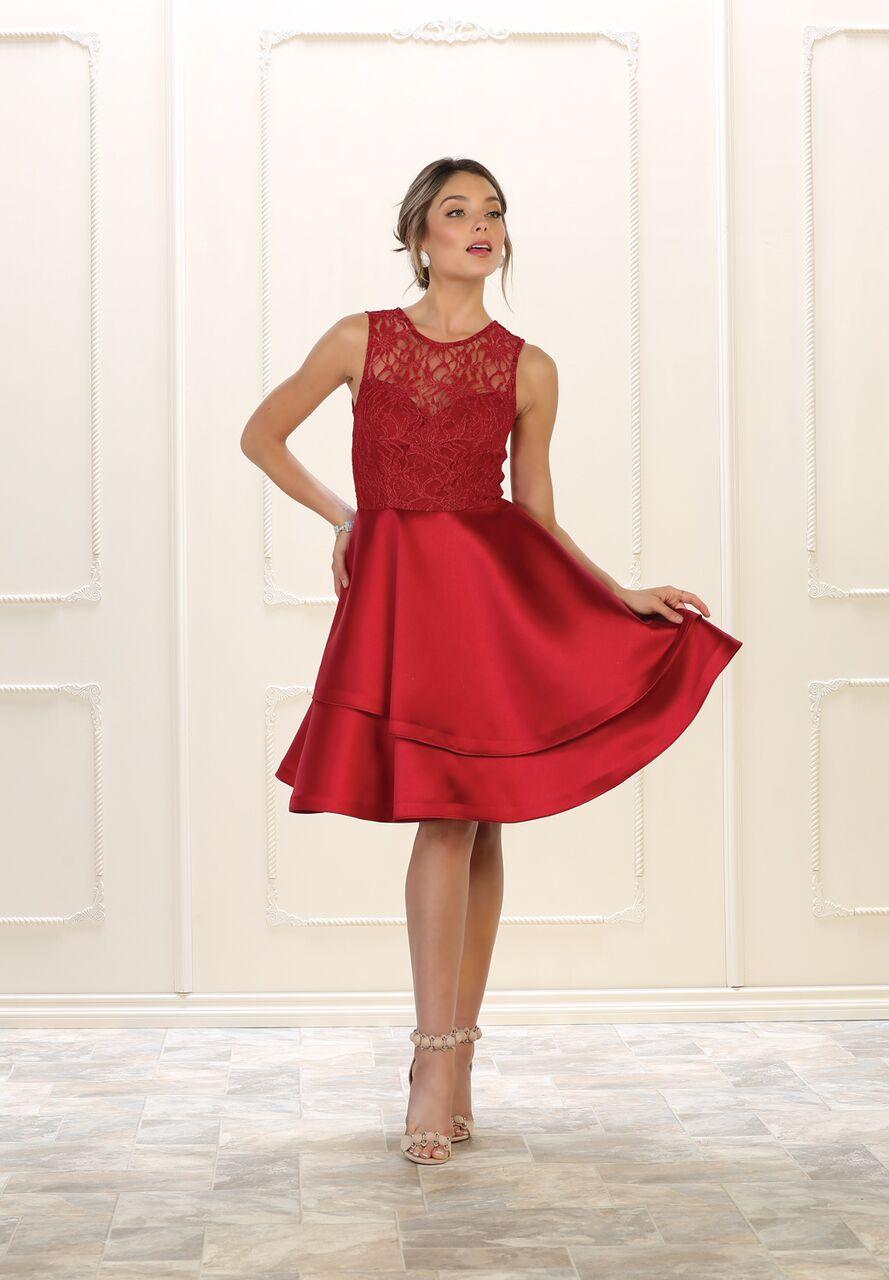 Short Prom Dress Homecoming Plus Size Cocktail - The Dress Outlet May Queen