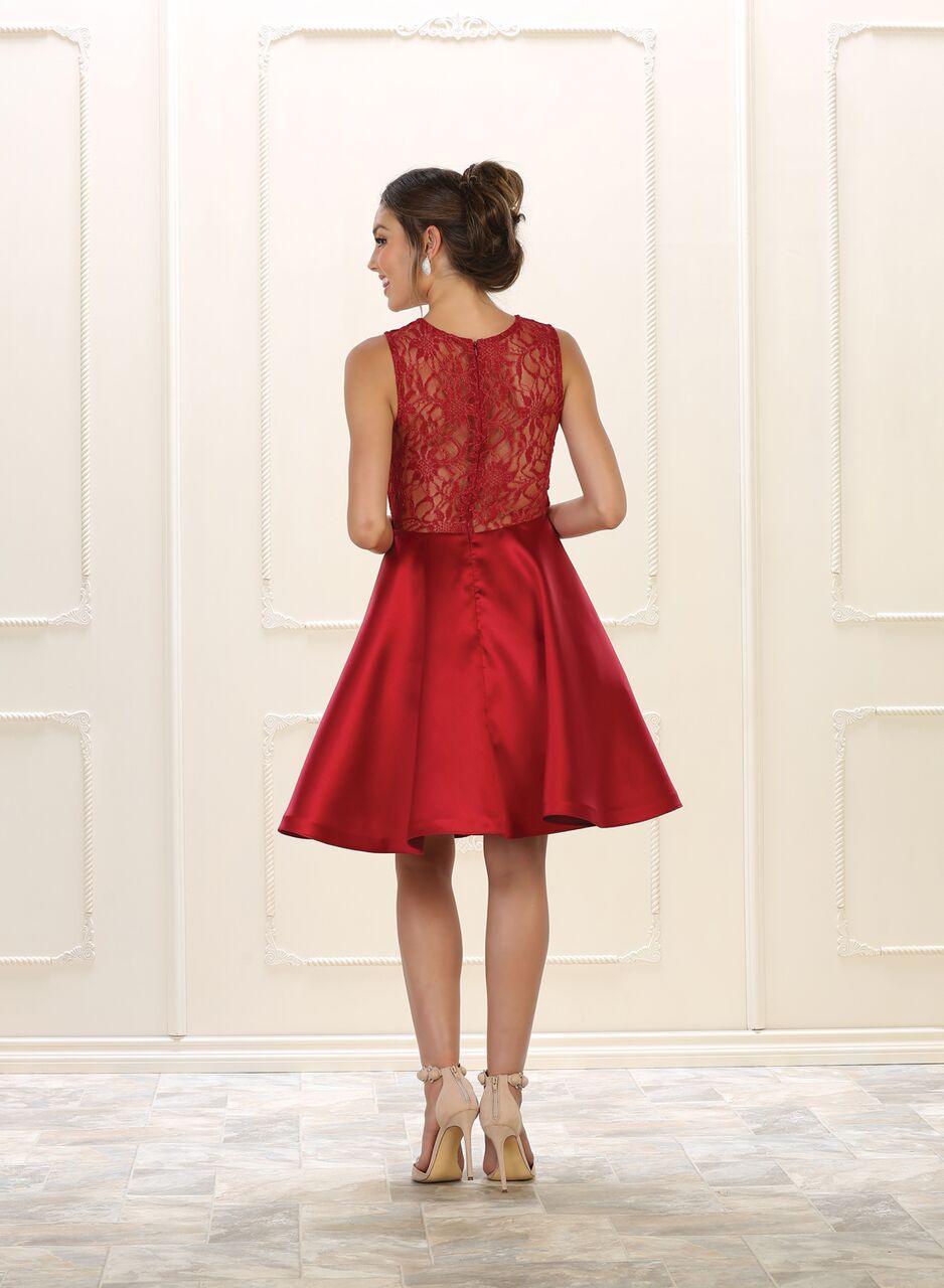 Short Prom Dress Homecoming Plus Size Cocktail - The Dress Outlet May Queen