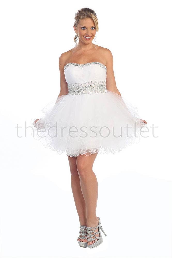 Short Prom Dress Plus Size Homecoming - The Dress Outlet May Queen