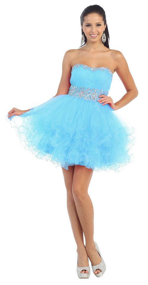 Short Prom Dress Plus Size Homecoming - The Dress Outlet May Queen
