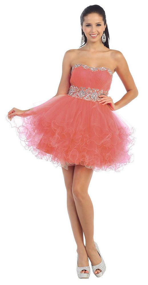 Short Prom Dress Plus Size Homecoming - The Dress Outlet May Queen