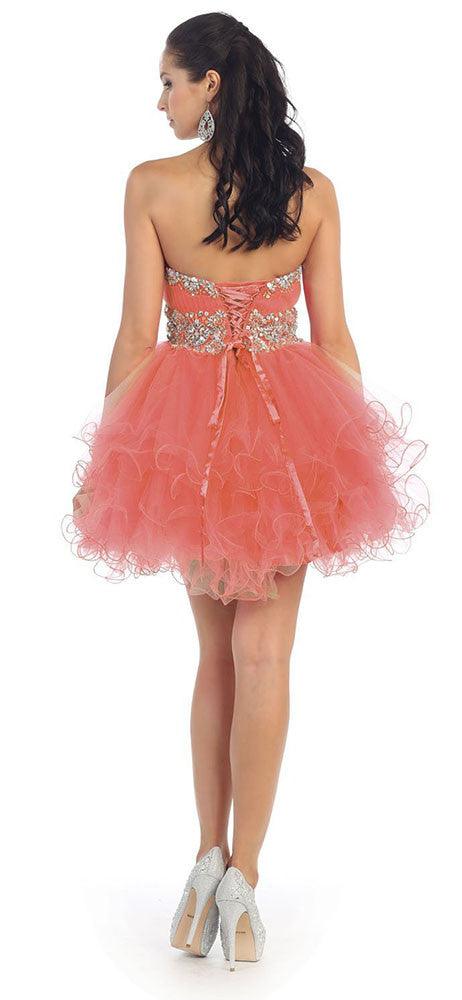 Short Prom Dress Plus Size Homecoming - The Dress Outlet May Queen