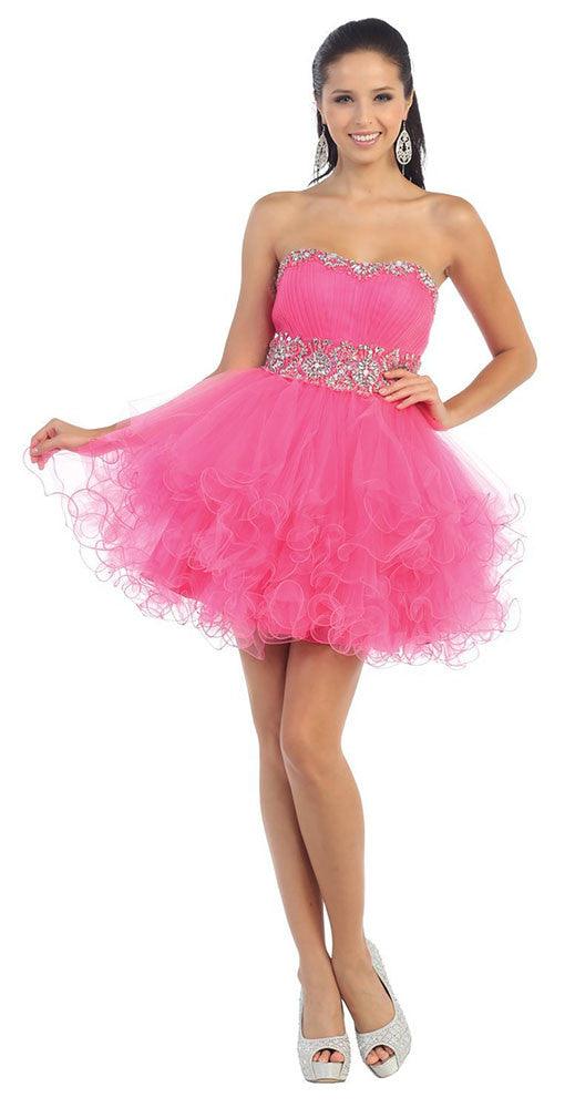 Short Prom Dress Plus Size Homecoming - The Dress Outlet May Queen