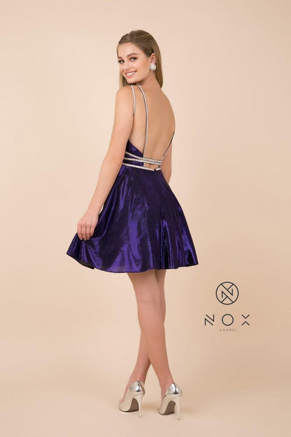 Short Prom Dress Sleeveless Cocktail - The Dress Outlet Nox Anabel