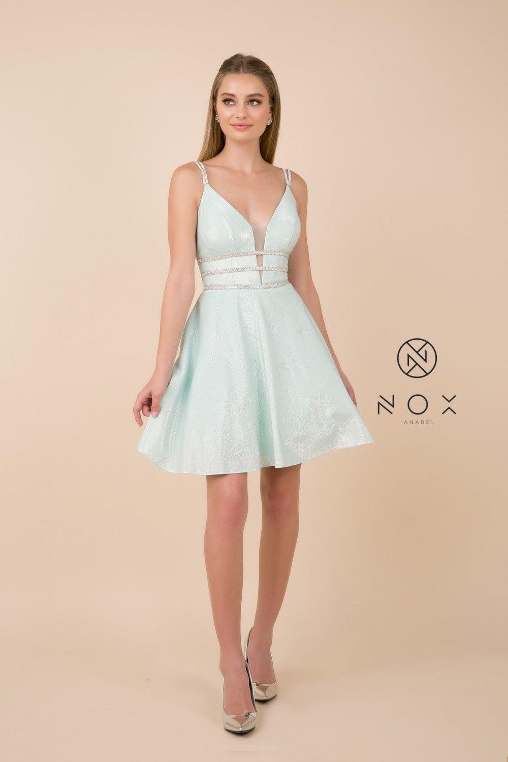 Short Prom Dress Sleeveless Cocktail - The Dress Outlet Nox Anabel