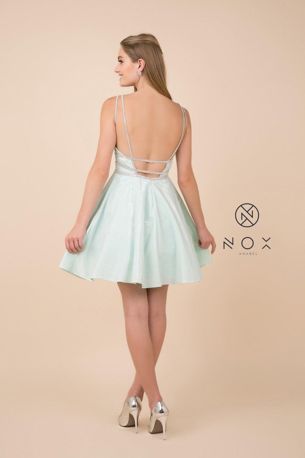 Short Prom Dress Sleeveless Cocktail - The Dress Outlet Nox Anabel