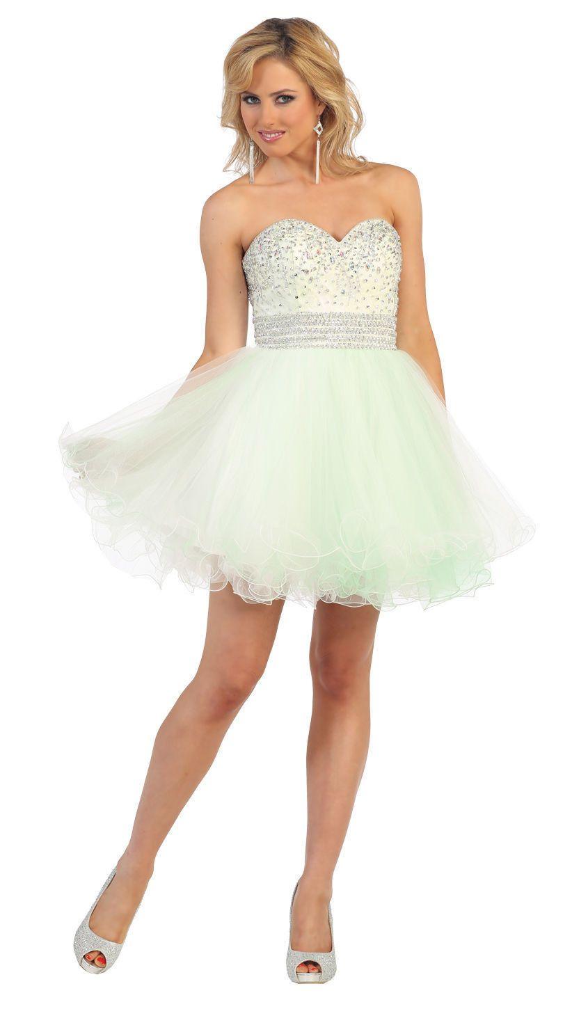 Short Prom Formal Cocktail Dress Homecoming - The Dress Outlet May Queen