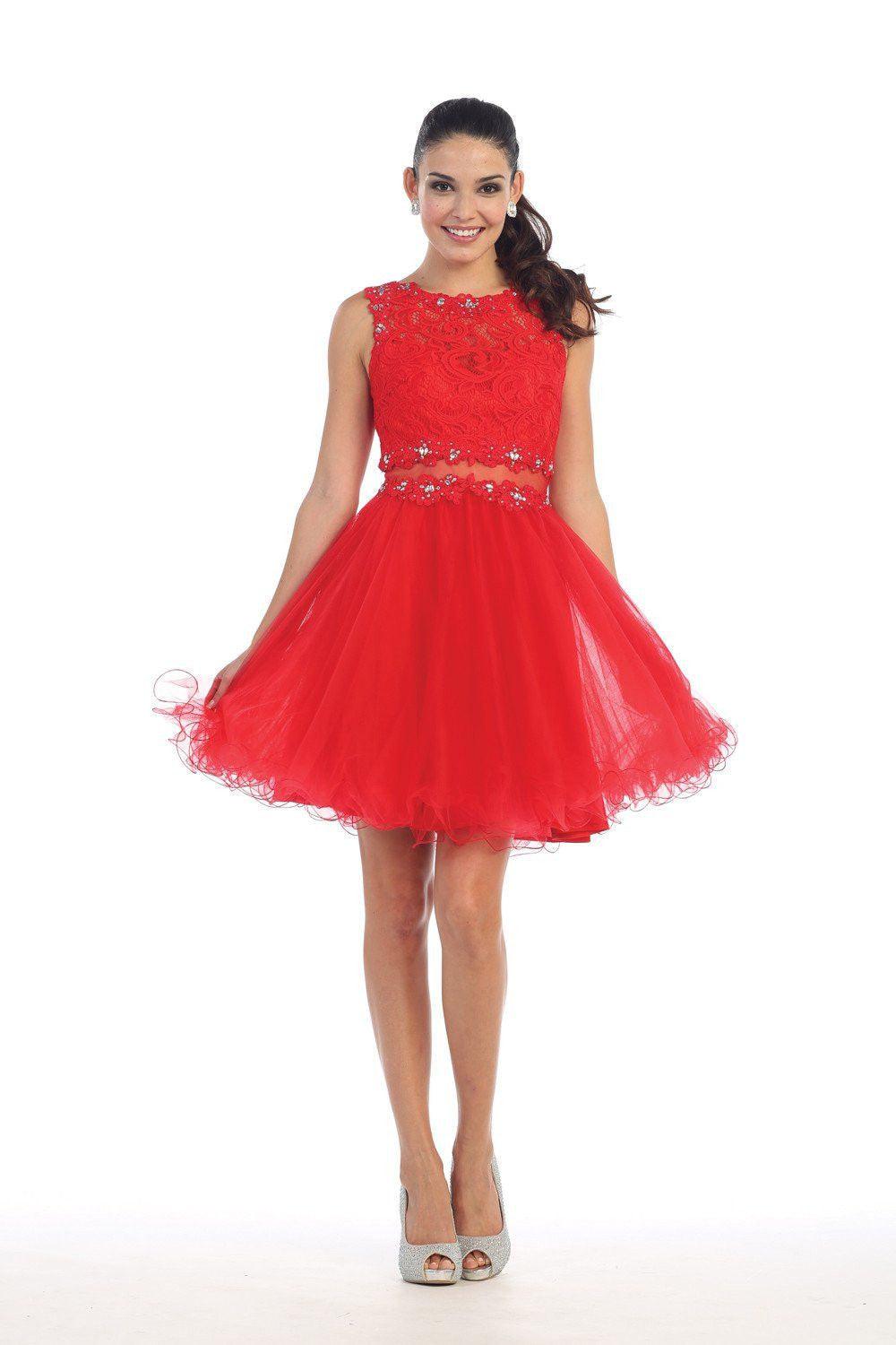 Short Prom Formal Homecoming Dress - The Dress Outlet May Queen