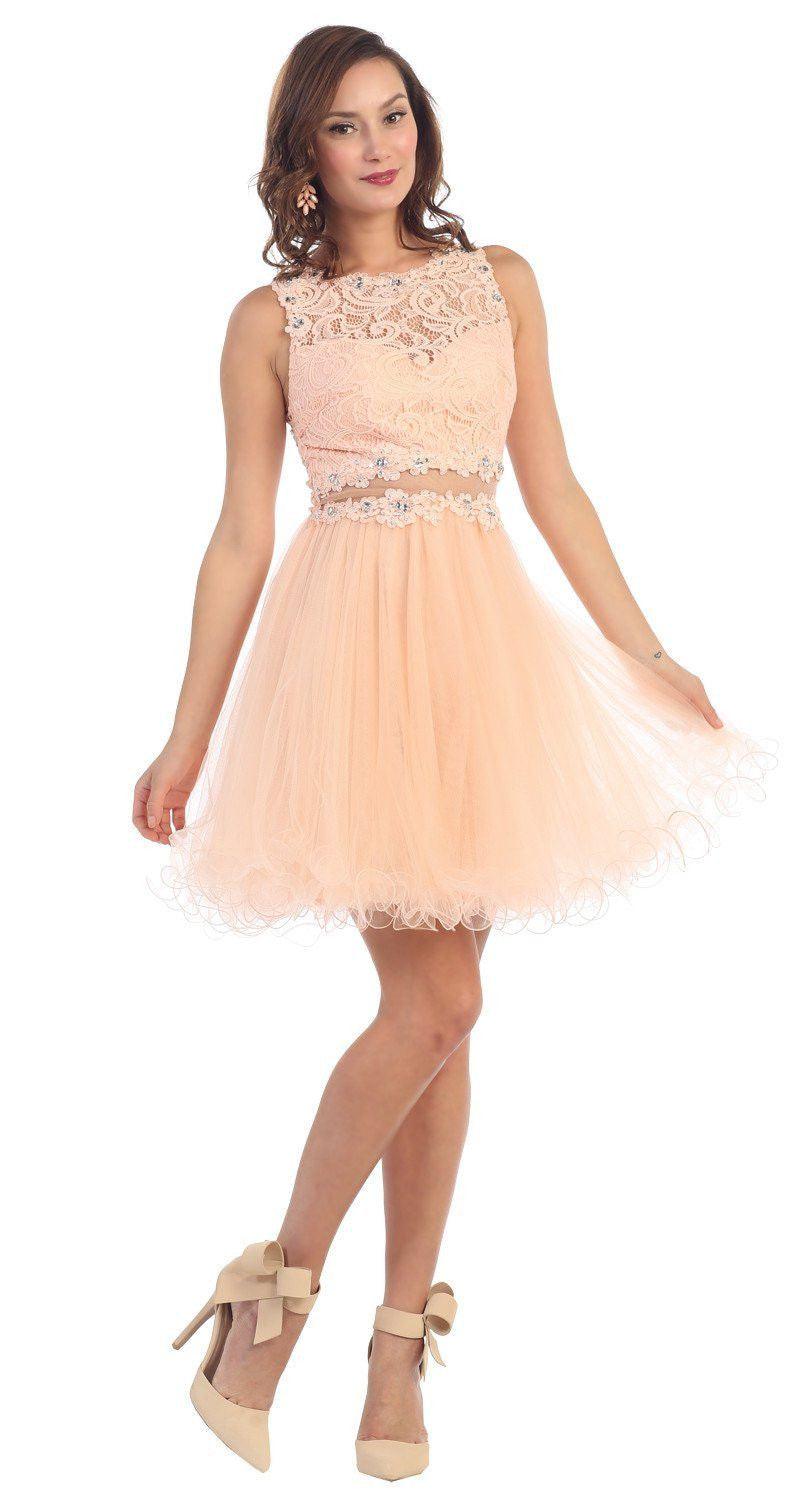 Short Prom Formal Homecoming Dress - The Dress Outlet May Queen