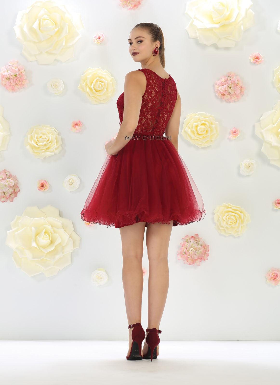 Short Prom Formal Homecoming Dress - The Dress Outlet May Queen