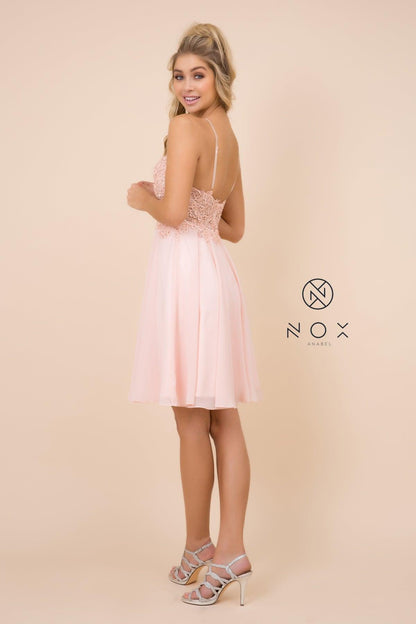 Short Prom Formal Homecoming Dress - The Dress Outlet Nox Anabel