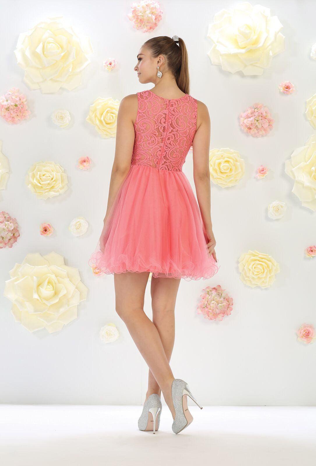 Short Prom Formal Homecoming Dress - The Dress Outlet May Queen