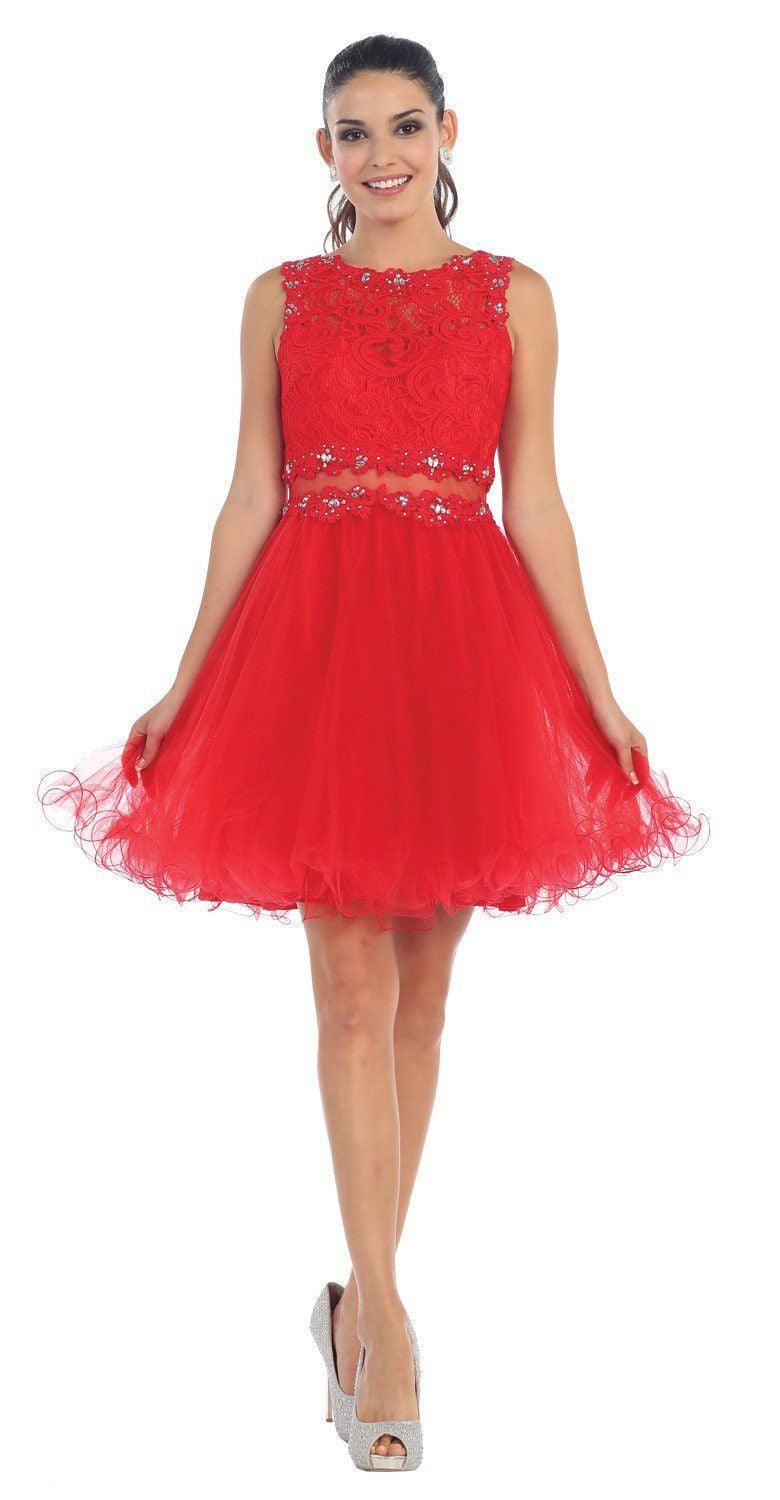 Short Prom Formal Homecoming Dress - The Dress Outlet May Queen