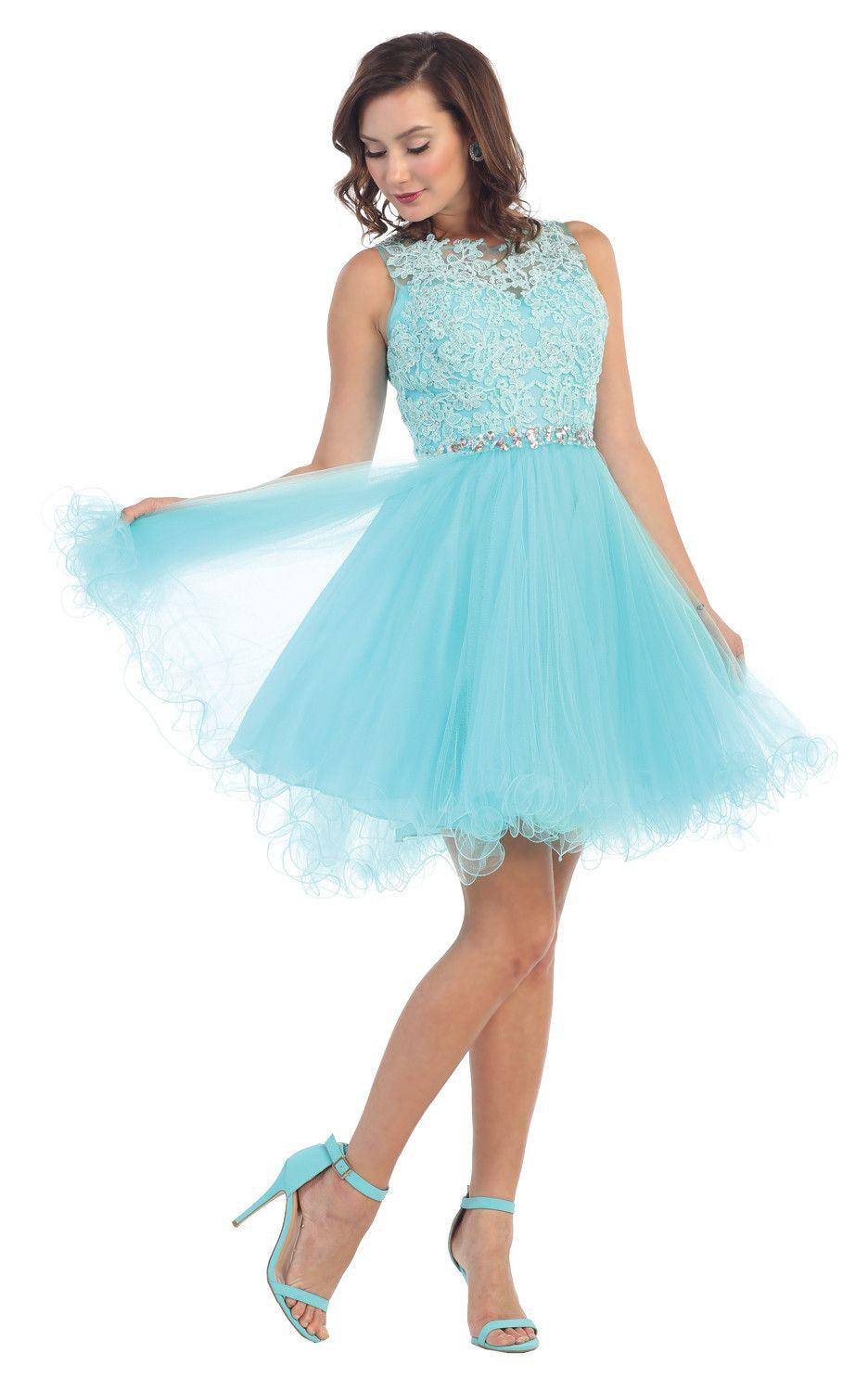 Short Prom Homecoming Graduation Dress - The Dress Outlet May Queen