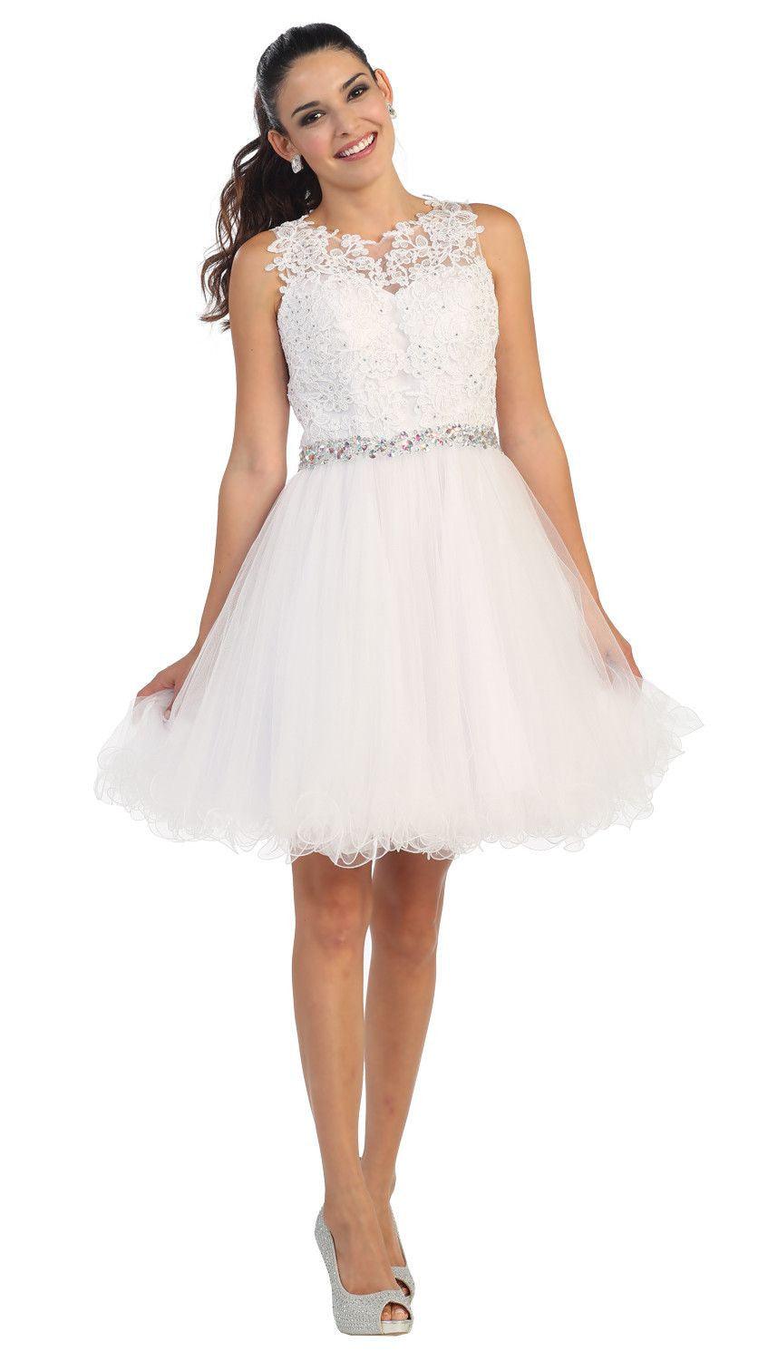 Short Prom Homecoming Graduation Dress - The Dress Outlet May Queen