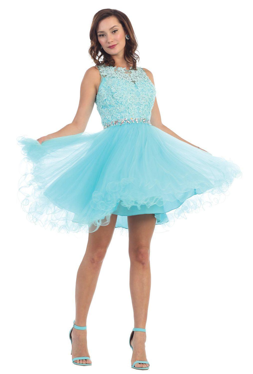 Short Prom Homecoming Graduation Dress - The Dress Outlet May Queen