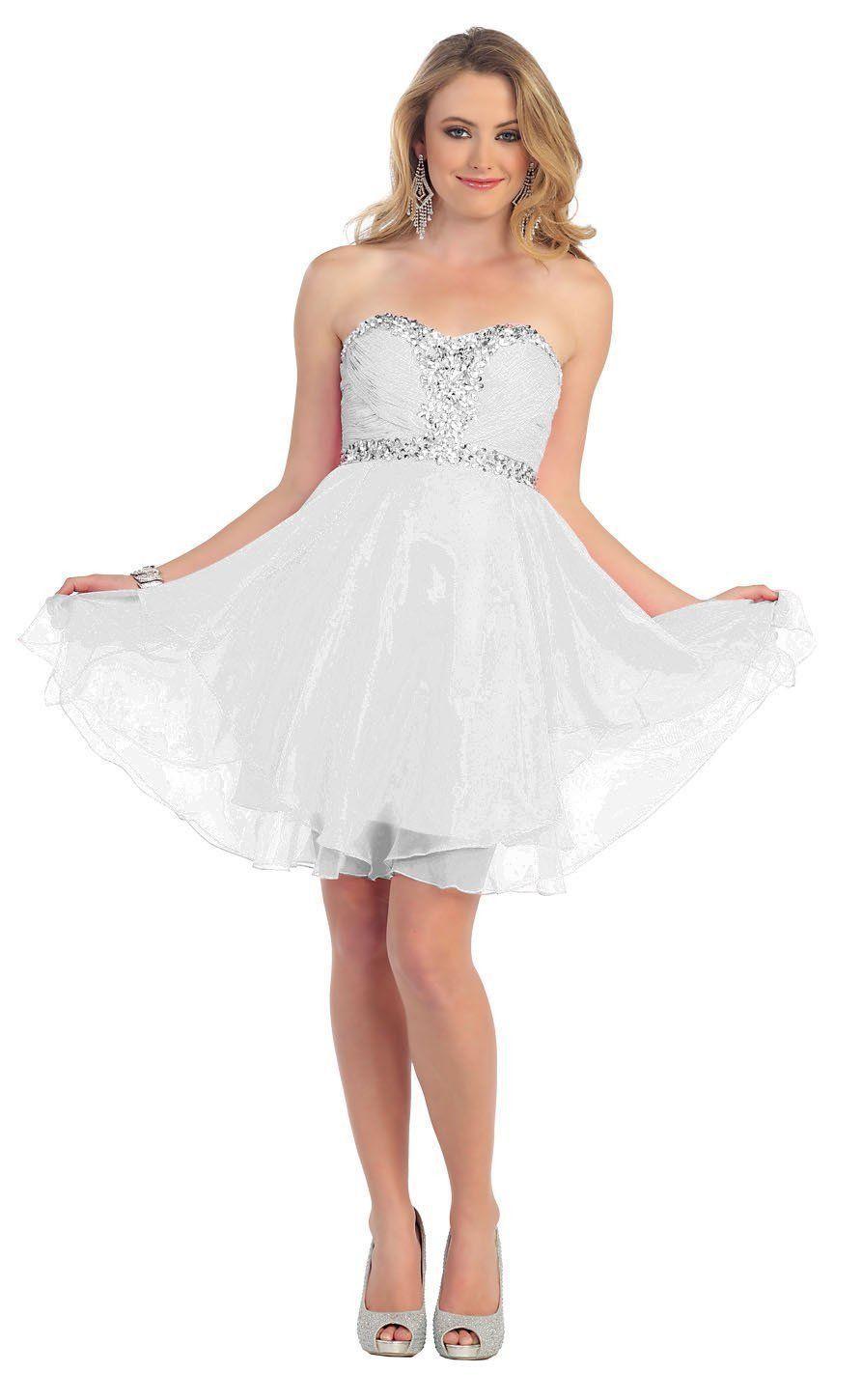 Short Prom Plus Size Homecoming Cocktail Dress - The Dress Outlet May Queen