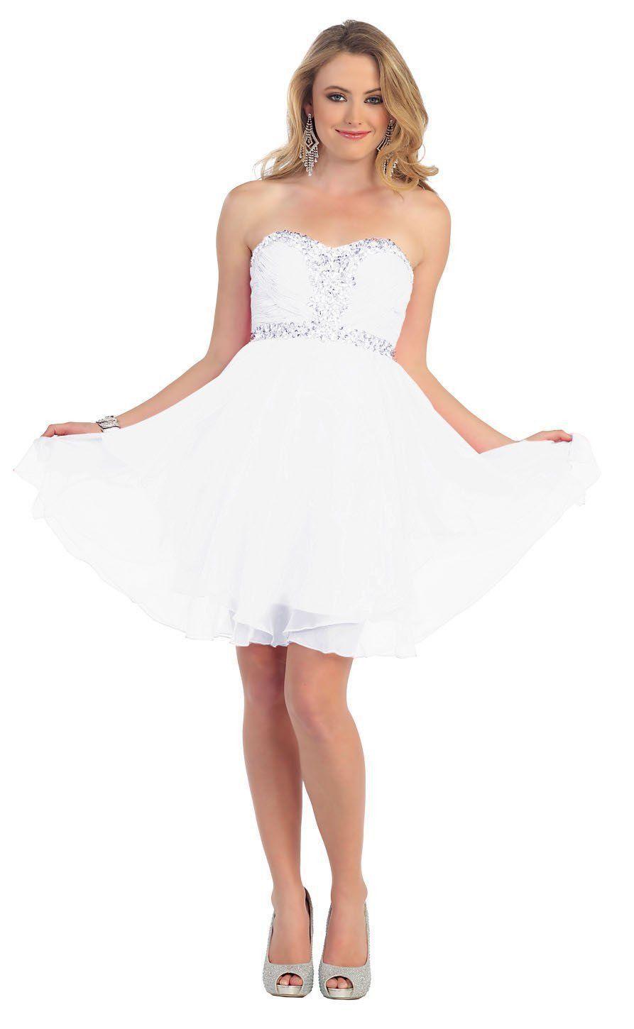 Short Prom Plus Size Homecoming Cocktail Dress - The Dress Outlet May Queen