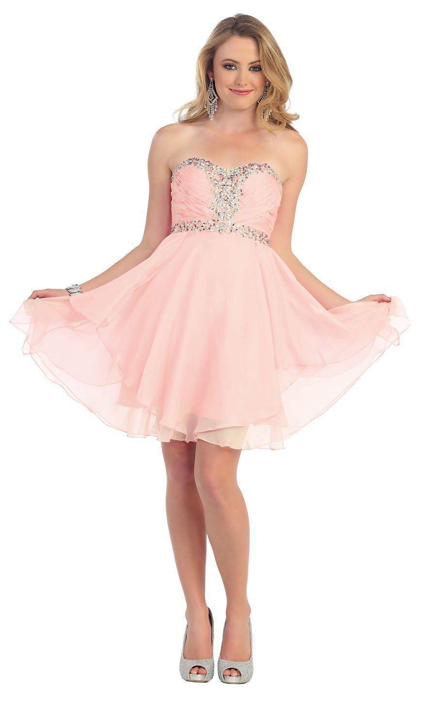 Short Prom Plus Size Homecoming Cocktail Dress - The Dress Outlet May Queen