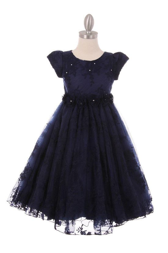 Short Sleeved Lace Flower Girls Dress | Dress Outlet – The Dress Outlet