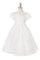Short Sleeved Lace Flower Girls Dress - The Dress Outlet Cinderella Couture