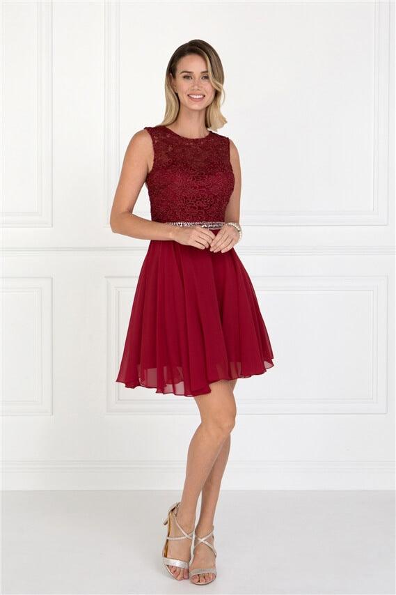 Short Sleeveless Cocktail Dress Formal