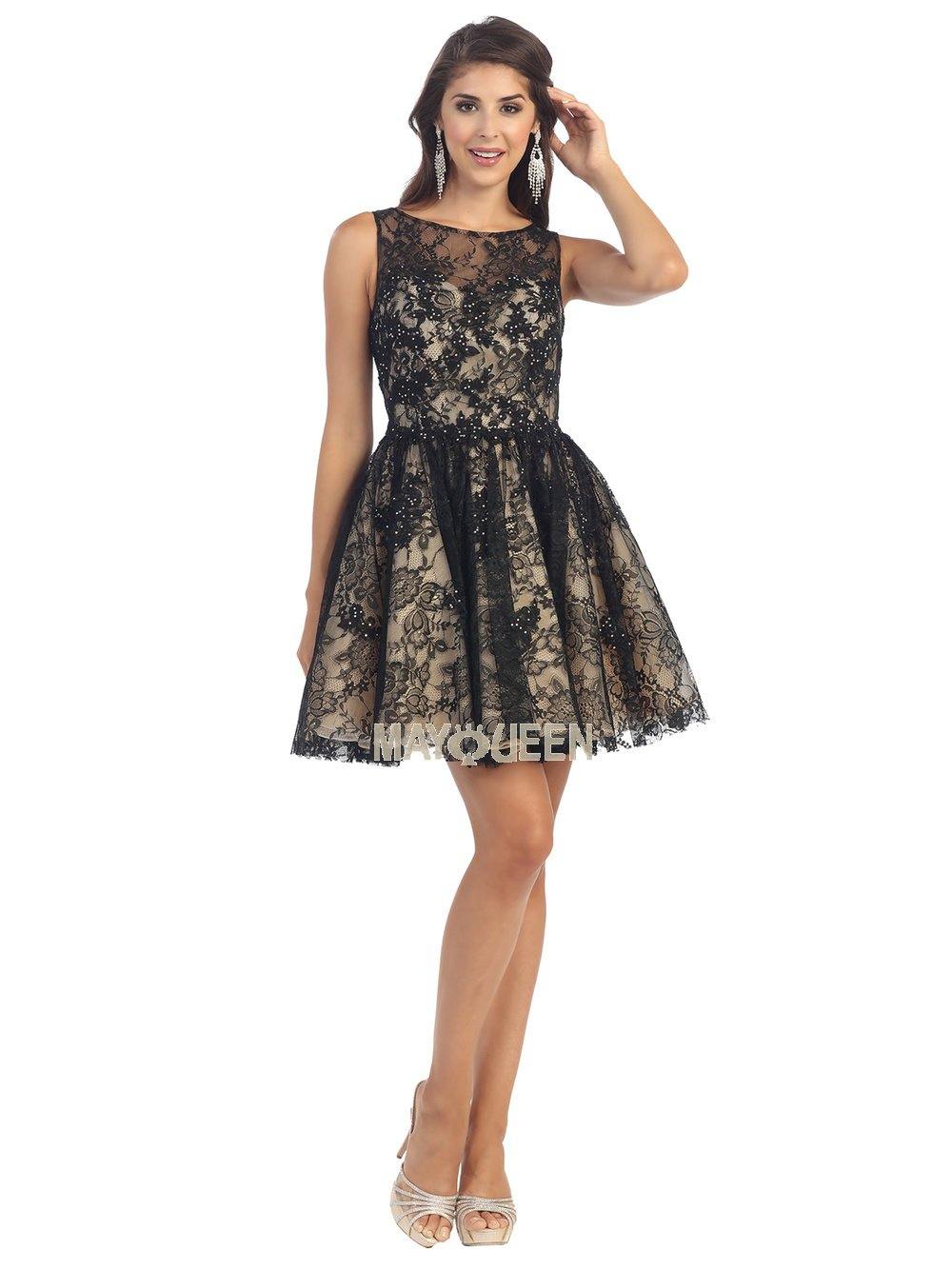 Short Sleeveless Dress Cocktail - The Dress Outlet May Queen