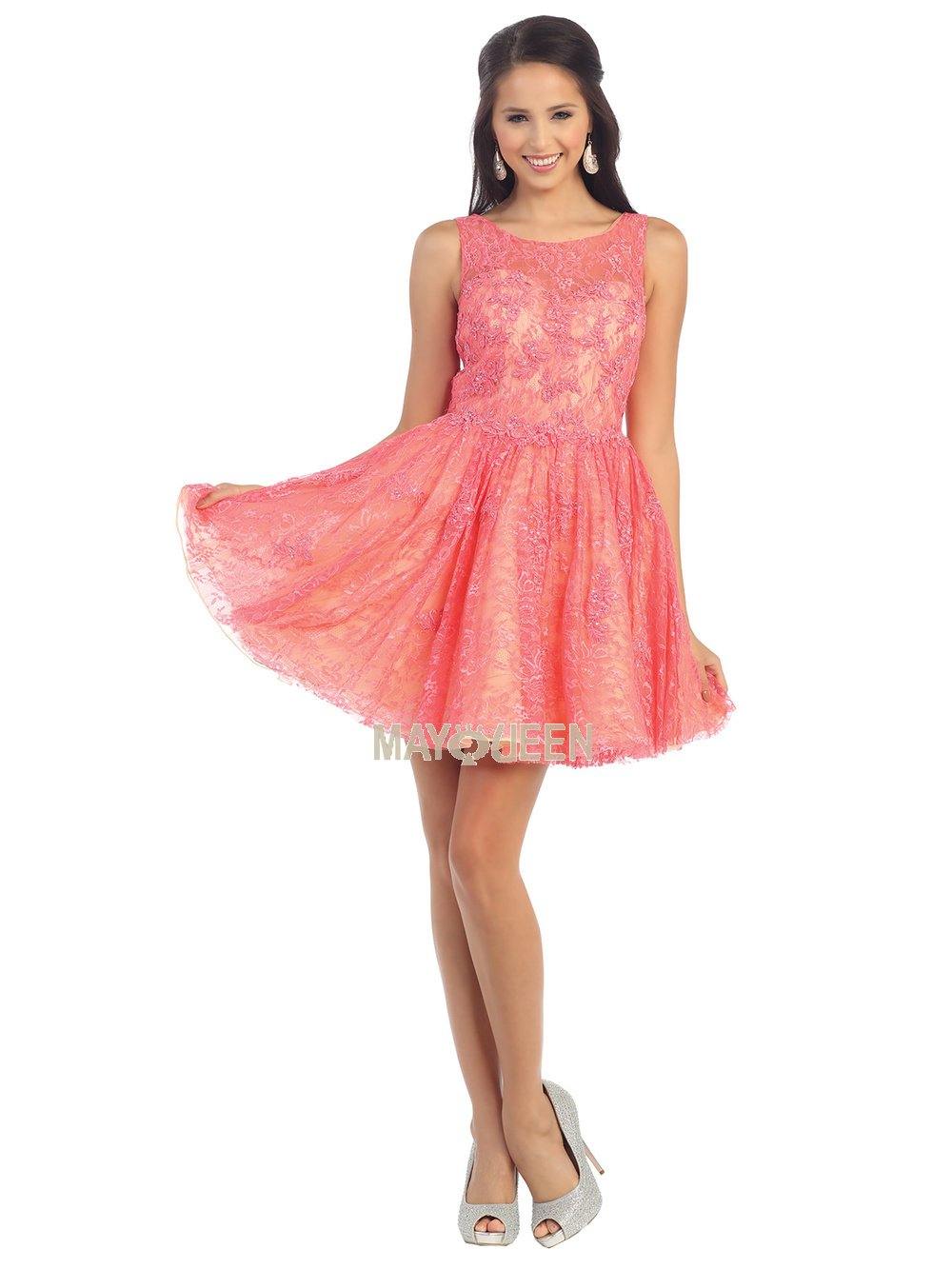 Short Sleeveless Dress Cocktail - The Dress Outlet May Queen