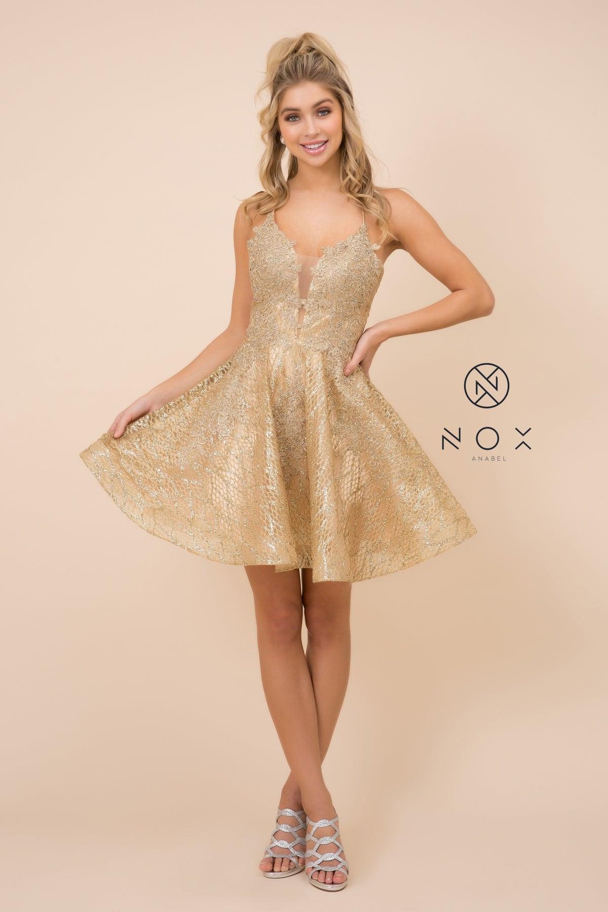 Short Sleeveless Prom Dress Homecoming - The Dress Outlet Nox Anabel