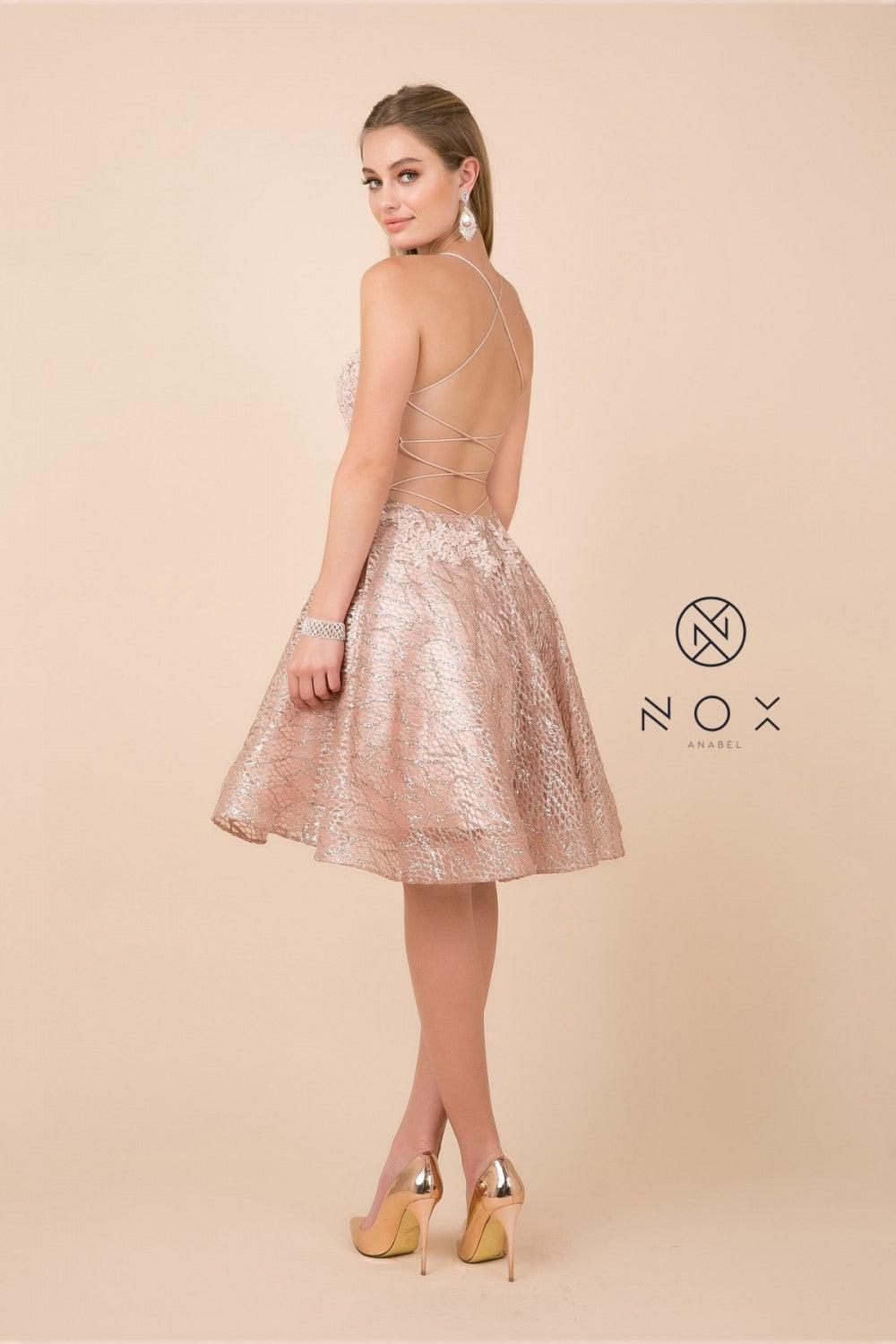 Short Sleeveless Prom Dress Homecoming - The Dress Outlet Nox Anabel