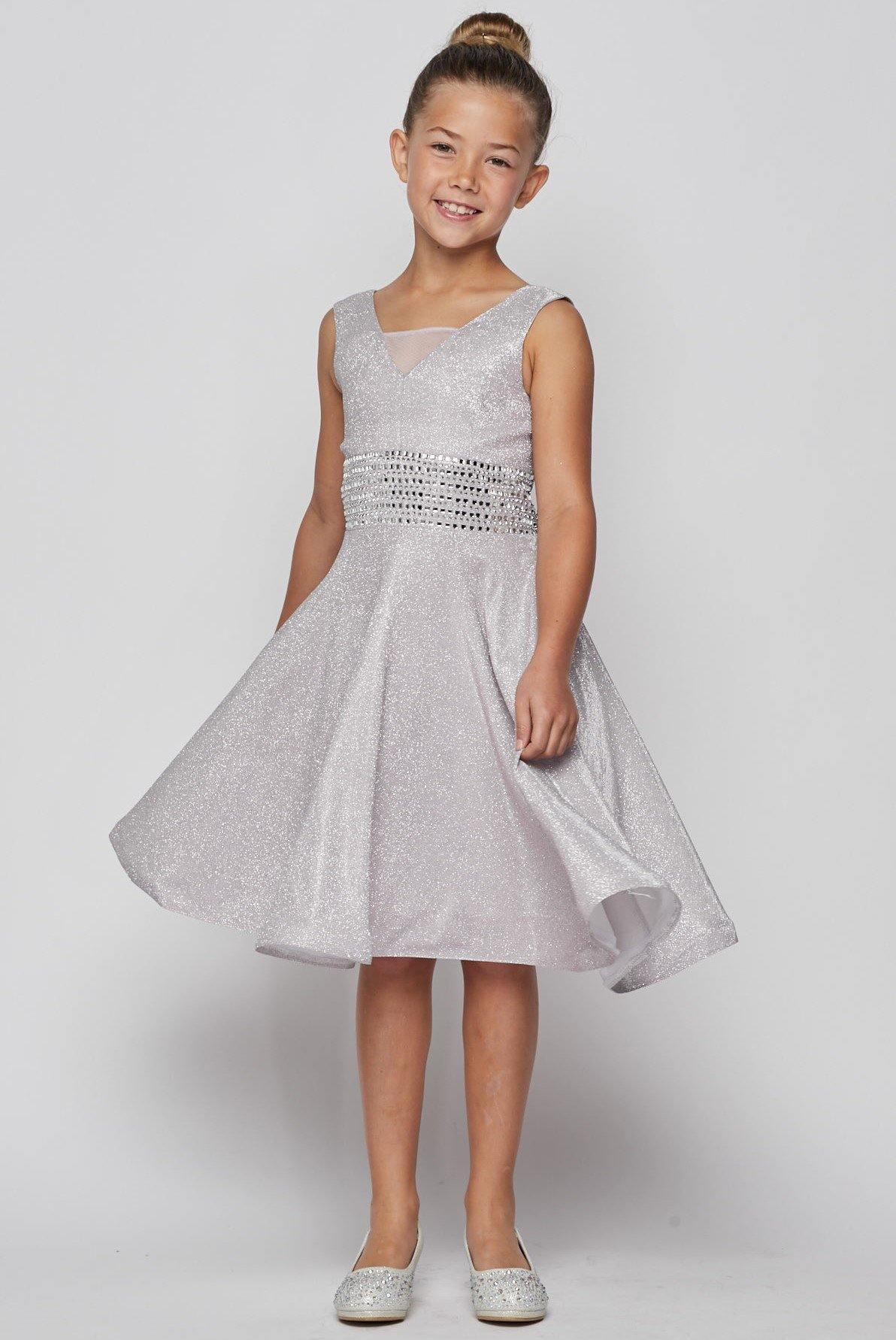 Short Sparkle Flower Girl Dress